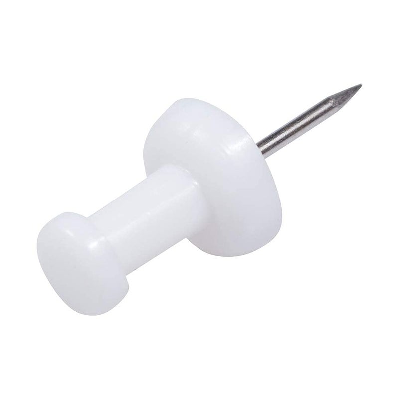JAM PAPER Colorful Push Pins - White PushPins - 100/Pack - Image 4